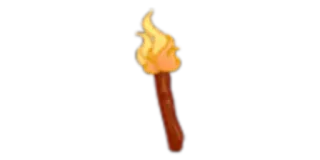 🔥 torch, flame, fire, light, stick telegram sticker