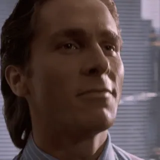 👋 Patrick Bateman American Psycho Патрик Бэйтман, Американский психопат, персонаж, фильм, кино whatsapp sticker