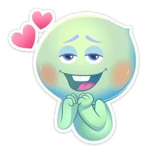 😍 âme, dessin animé, cœur, mignon, animation telegram sticker