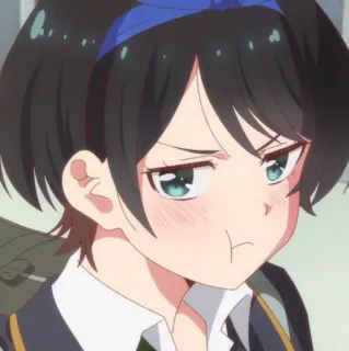 😒 anime, girl, angry, expression, cute, youth telegram sticker