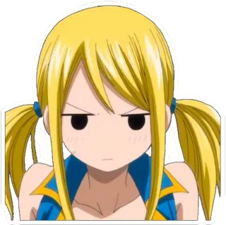 😑 Lucy Heartfilia Fairy Tail Аниме, Манга, Fairy Tail, Люси Хартфилия, Мультфильм, Наклейка telegram sticker