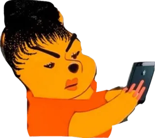 💅 Winnie the Pooh Winnie l'ourson, dessin animé, mème, drôle, parodie, téléphone, en colère telegram sticker