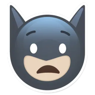 😳 Batman cartoon, superhero, batman, comic, character, emoji telegram sticker