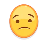 😟 грустный, несчастный, эмотикон, эмодзи, лицо, настроение whatsapp sticker