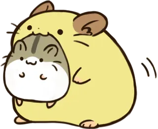 😗 hamster, cute, animal, cartoon, sticker telegram sticker