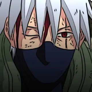 😵 Kakashi Naruto 卡卡西, 火影忍者, 动漫, 漫画, 角色, 伤疤, 面具 telegram sticker