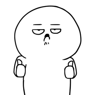 👍 character, gesture, drawing, cartoon telegram sticker