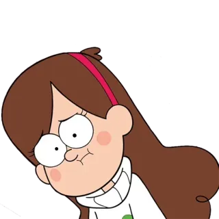 😕 Mabel Pines Gravity Falls cartoon, animation, funny, tv show, mabel pines, gravity falls telegram sticker