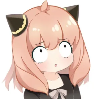 😐 Anya Forger Spy x Family Anime, Cartoon, Charakter, Lustig, Süß, Spy x Family, Anya Forger, Meme telegram sticker
