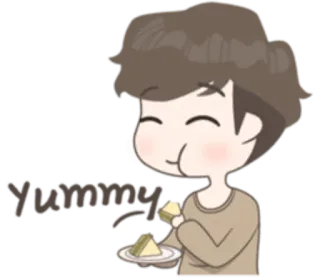 🍰 Yummy lindo, comida, postre, comiendo, kawaii, delicioso telegram sticker