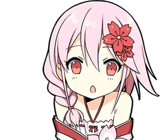 😮 Anime, Fofo, Garota, Flor, Kawaii whatsapp sticker