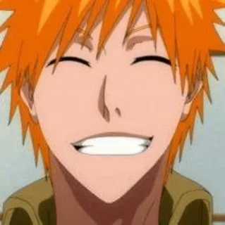 🔥 Ichigo Kurosaki Bleach Anime, Manga, Bleach, Ichigo Kurosaki, tóc cam, vui vẻ whatsapp sticker