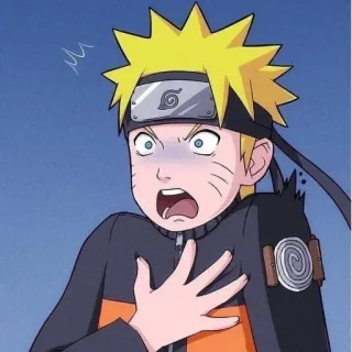 😨 Naruto Uzumaki Naruto ナルト, アニメ, 漫画, 衝撃, うずまき, びっくり telegram sticker