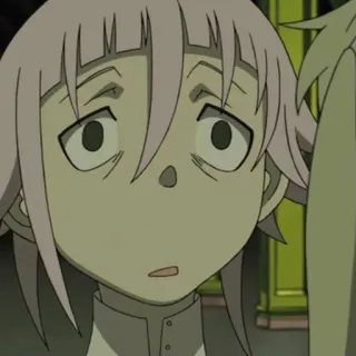 😦 Crona Soul Eater anime, crona, soul eater, pink hair, emotionless telegram sticker