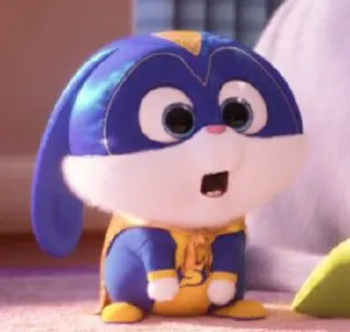 🐰 Snowball The Secret Life of Pets coelho, animal, desenho animado, super-herói, animal de estimação whatsapp sticker
