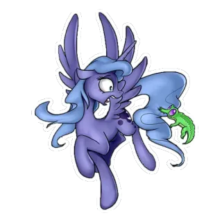 😱 pony, cartoon, animal, flying, fantasy, sticker telegram sticker