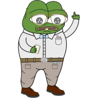 🌟 Pepe the Frog Pepe, rana, meme di internet, meme, occhiali telegram sticker