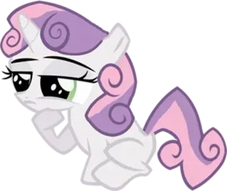 🤔 Sweetie Belle My Little Pony Pony, Cartoon, Tier, niedlich, Sweetie Belle telegram sticker