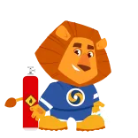 🔥 lion, cartoon, character, mascot whatsapp sticker