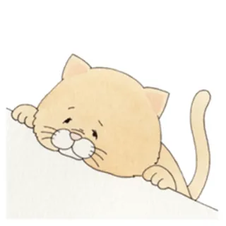 😶 cat, sticker, cartoon, animal, cute, pet, illustration telegram sticker
