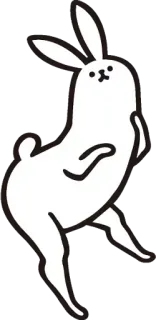 🐰 conejo, animal, lindo, pegatina, dibujos animados telegram sticker