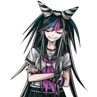 😏 Ibuki Mioda Danganronpa Anime, Charakter, Ibuki Mioda, Danganronpa, Mädchen, Cartoon telegram sticker