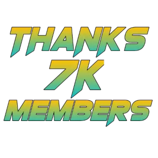 🙏 THANKS 7K MEMBERS thank you, members, community, celebration, milestone whatsapp sticker