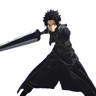 😼 Kirito Sword Art Online anime, sword, kirito, sword art online, character, animation telegram sticker
