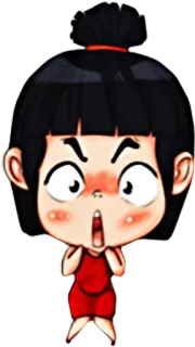 😳 Cartoon, Figur, Überrascht, Mädchen, Frau, Anime, Manga telegram sticker