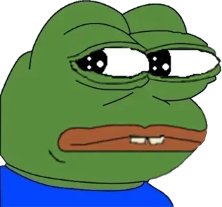 😒 Pepe the Frog Pepe, żaba, mem, smutny telegram sticker