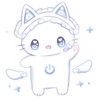 Ангел Чиронеко @Nyasticks telegram stickers