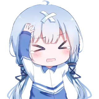 😣 动漫, Q版, 可爱, 贴纸, 卡哇伊 telegram sticker