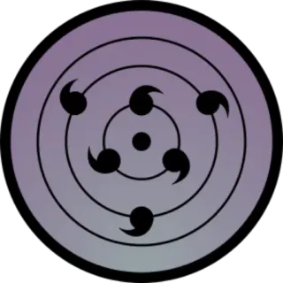 👁 眼睛, 写轮眼, 万花筒, 火影忍者, 动漫, 贴纸 telegram sticker