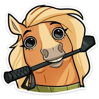 chpic.su • @Premium_Emojis_Telegram | Лошадка Карамелька telegram stickers
