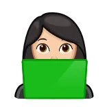 👩‍💻 woman, laptop, green screen, computer, emoji telegram sticker