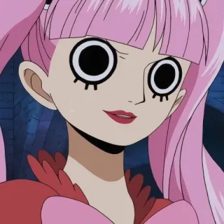 🐰 Perona One Piece Anime, Manga, Fantasma, Capelli rosa, Spaventoso, Carino whatsapp sticker