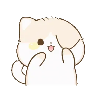 🙈 кот, милый, животное, каваи, наклейка whatsapp sticker
