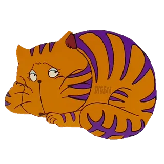 🤦‍♀️ DIGE44 猫, 動物, 漫画, ステッカー, オレンジ, 紫, ネコ telegram sticker