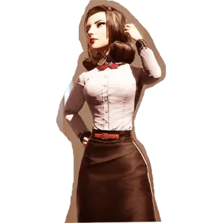 ❤ Elizabeth Bioshock Infinite Видеоигра, Персонаж, Элизабет, Bioshock Infinite, Стимпанк telegram sticker