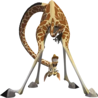 🙃 Melman Madagascar giraffa, divertente, cartoni animati, animali telegram sticker