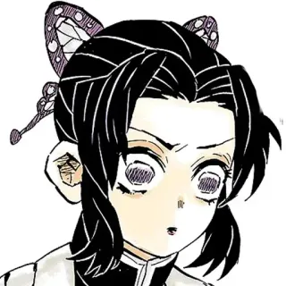 🦋 Shinobu Kocho Demon Slayer Аниме, Манга, Клинок, рассекающий демонов, Шинобу Кочо, Бабочка, Столпы, Персонаж whatsapp sticker