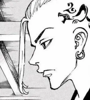 🐉 Ken Ryuguji Tokyo Revengers Ken Ryuguji, Tokyo Revengers, anime, manga, dragón, tatuaje, personaje telegram sticker