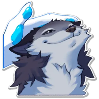 😌 หมาป่า, สัตว์เลี้ยง, หมา, สัตว์, น่ารัก telegram sticker