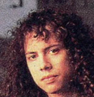 😒 Kirk Hammett musicista, chitarrista, metal, rock telegram sticker