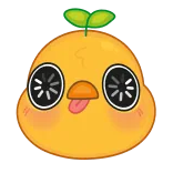 🤩 mignon, orange, blob, dessin animé, kawaii, joyeux telegram sticker