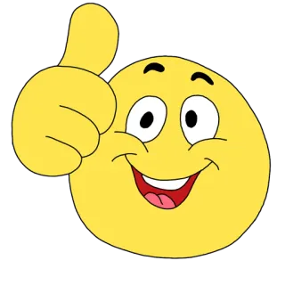 👍 Emoji, Polegar para cima, Positivo, Gostar, Aprovação whatsapp sticker