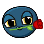 🌹 블루베리, 장미, 귀여운, 이모지, 사랑, 발렌타인데이, 로맨스 telegram sticker