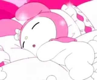 🐰 My Melody My Melody, Sanrio, sleeping, cute, kawaii, cartoon whatsapp sticker