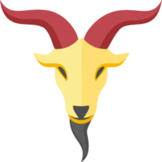 ♑️ cabra, animal, carnero, cuernos, cabeza telegram sticker
