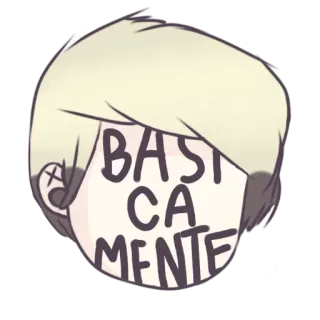 💬 BASICAMENTE cartoon, portrait, spanish, phrase, expression, basically telegram sticker